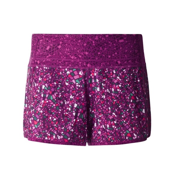 lululemon athletica Pants - Lululemon Run Times Short Paradise Camo Paradise Geo Regal Plum Multi Size 12